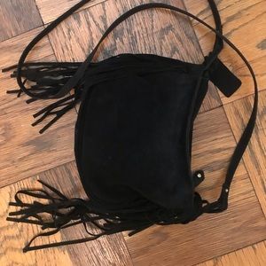 Mossimo black fringe purse